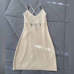 Forever 21 crochet beige bathing suit cover up (XS)